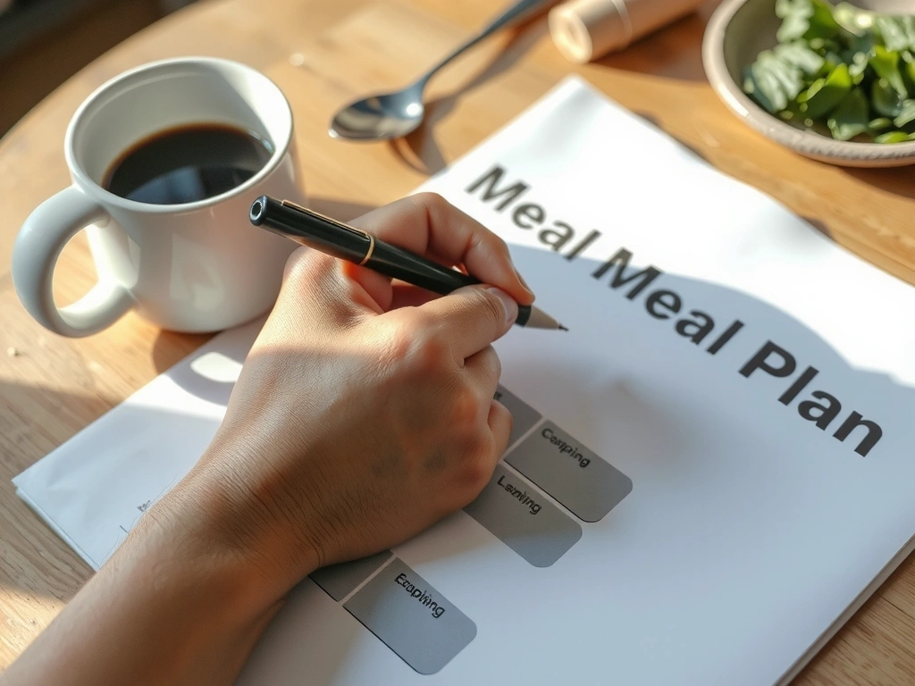 Ręka pisze notatki na wydruku